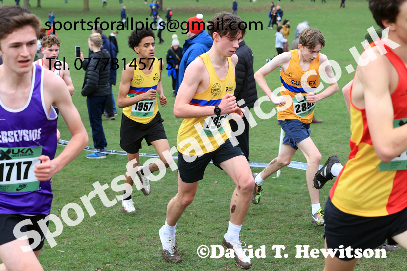 Mens Under-17s 2026 UK CAU Inter Counties Cross Country, Wollaton Park, Nottingham. Photo: David T. Hewitson/Sports for All Pics